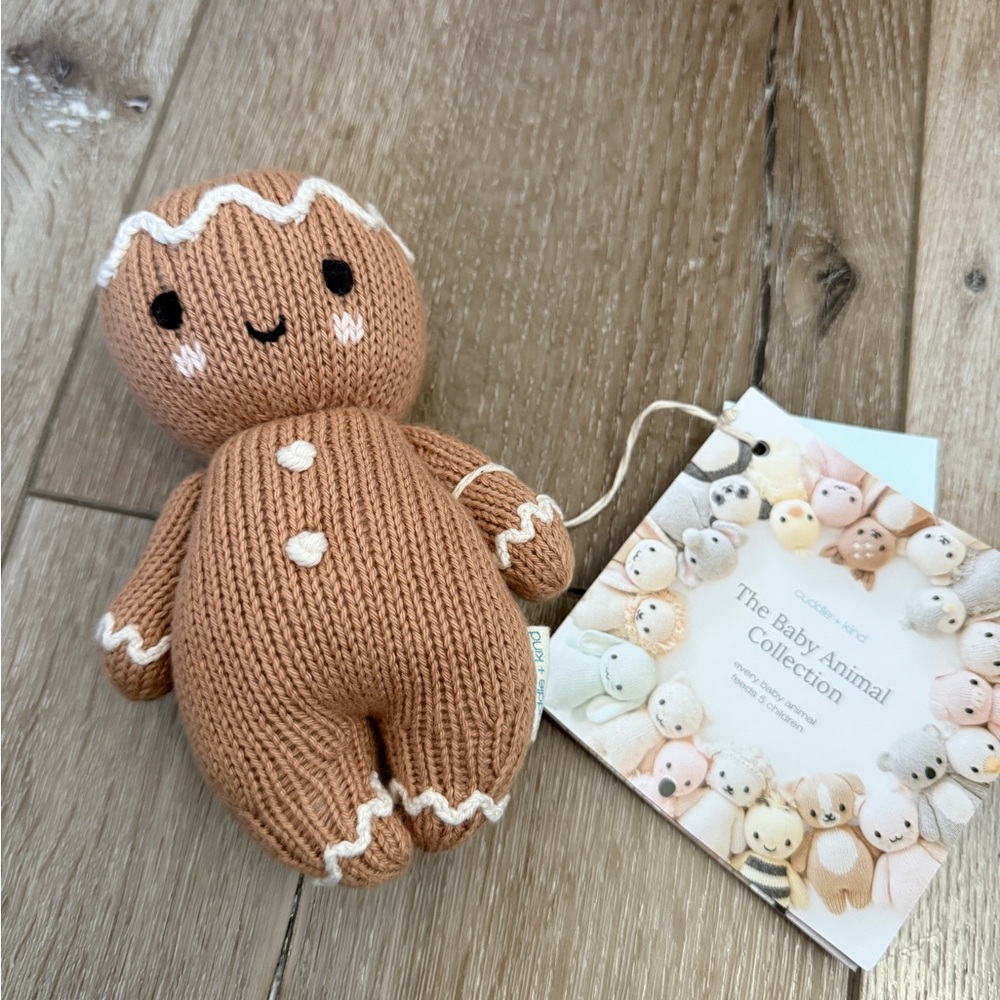 Gingerbread Knit Stuffed Animal Toy